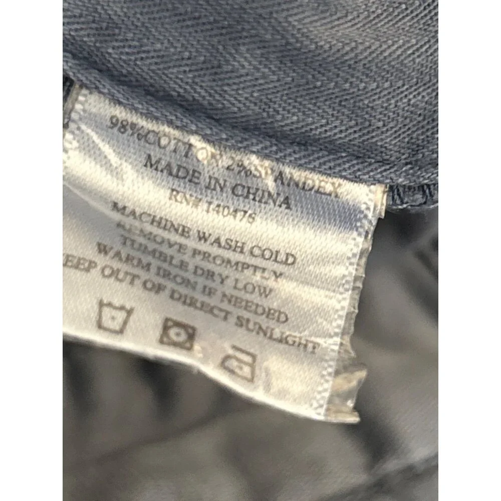 Faherty Men's Chino Shorts Blue Casual Summer Cotton Blend Size 35 Classic Style